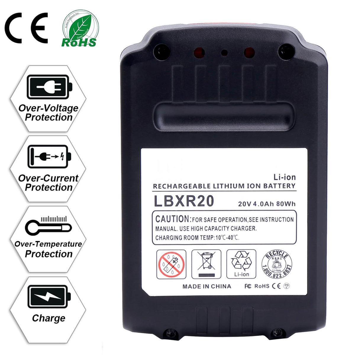 4.0Ah 20V MAX Compatible with Black and Decker Battery A517995
