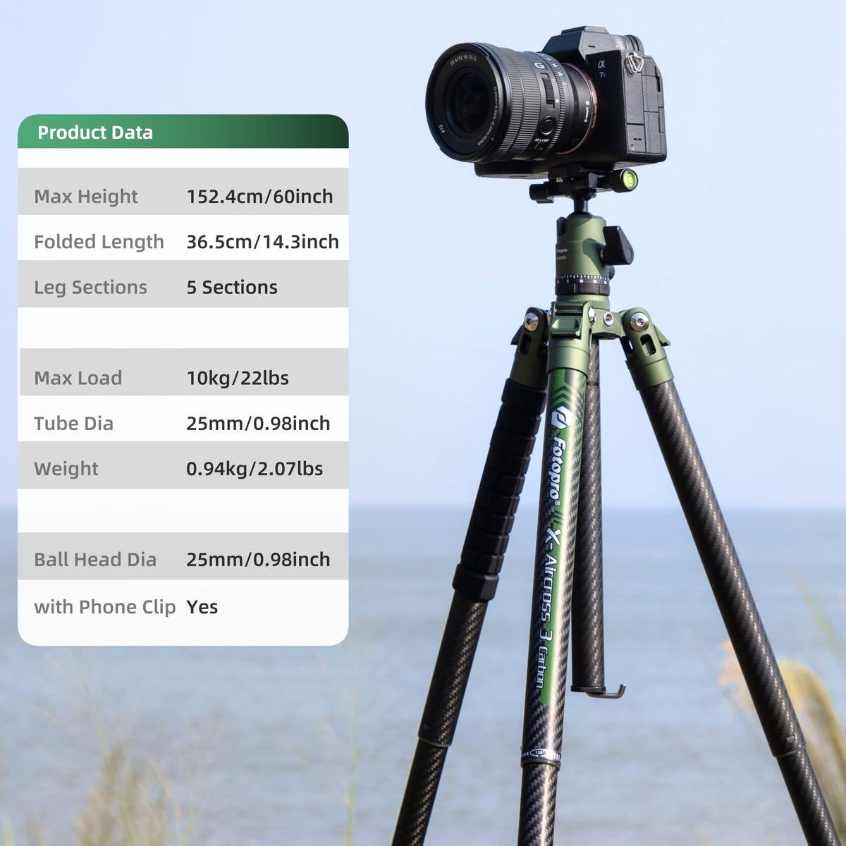 Carbon Fiber 60 Inch Camera Tripod J476