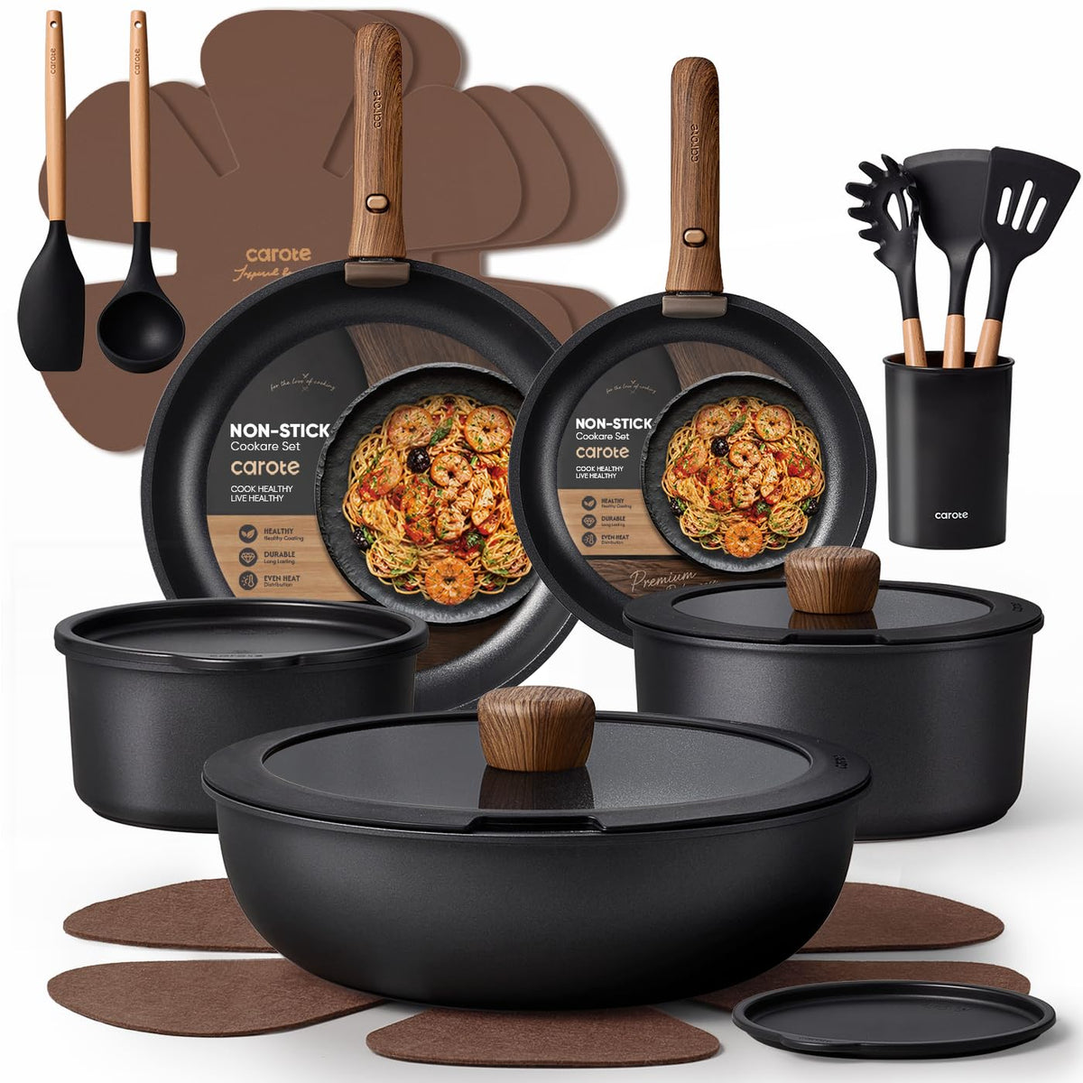 21 Pc Non Stick Cookware Set M11793