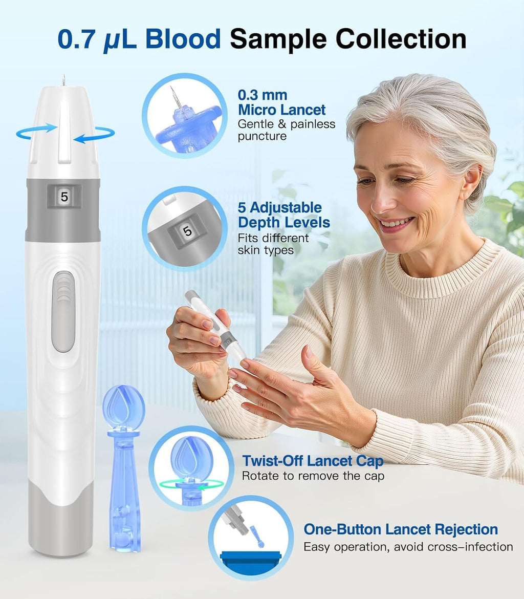 Blood Glucose Monitor Kit with 100 Strips W4343