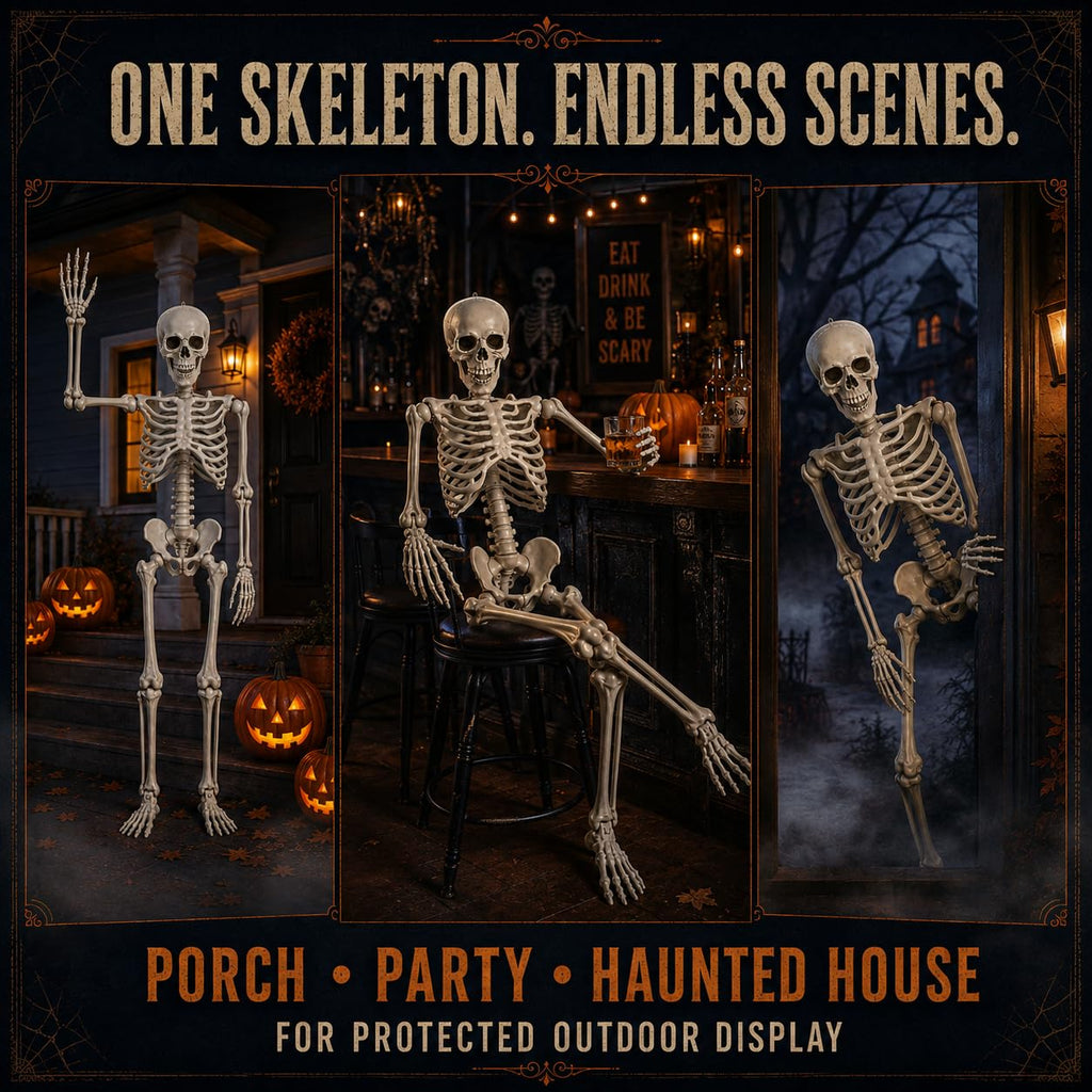 Life Size Poseable Skeleton with Movable Joints R3627