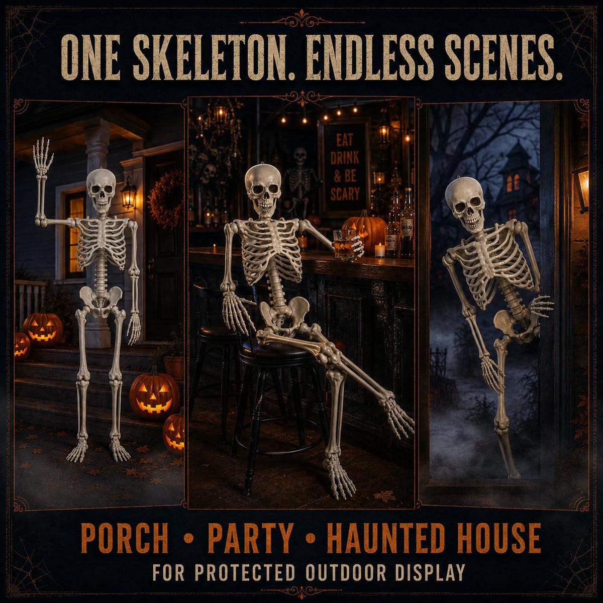 Life Size Poseable Skeleton with Movable Joints R3627