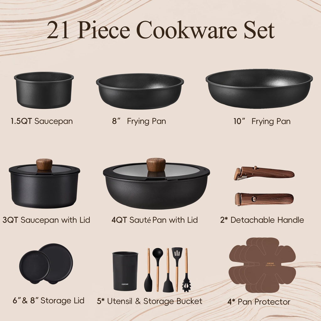 21 Pc Non Stick Cookware Set M11793