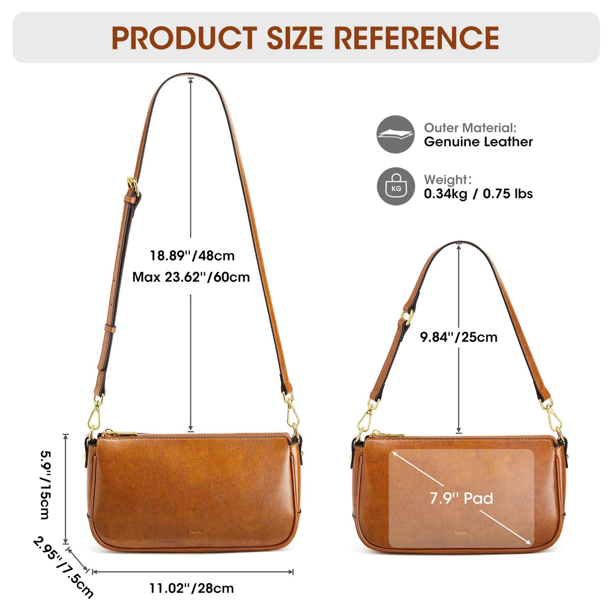 Leather Crossbody Bags with 2 Straps Z8880
