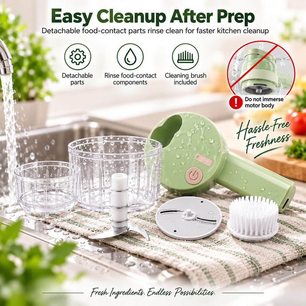 5-in-1 Wireless Electric Vegetable Chopper H19447