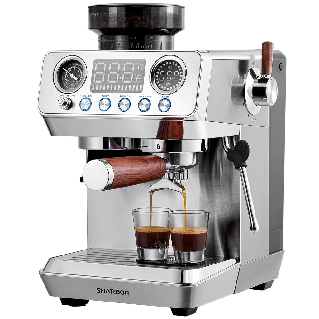 20 Bar Espresso Machine with Built-In Grinder L523881