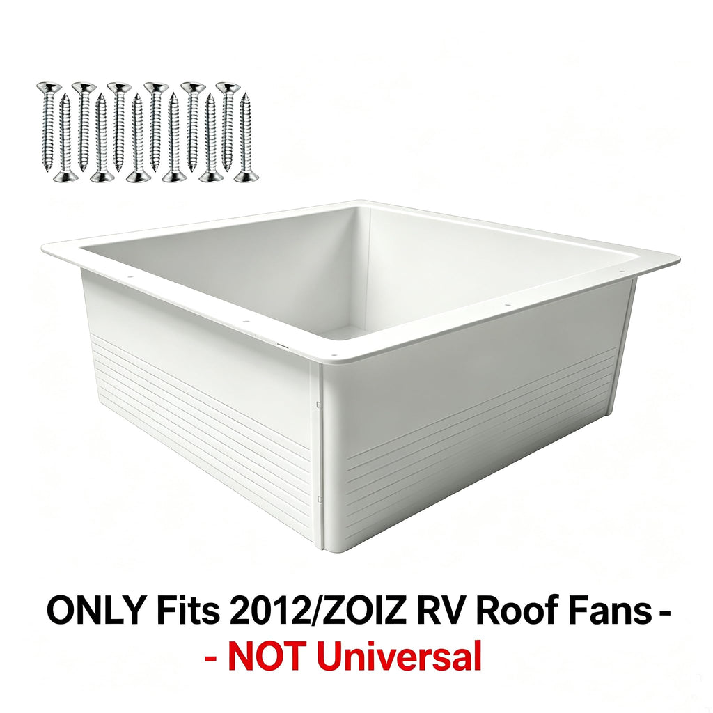 RV Roof Vent Trim Ring White 4-Piece X196
