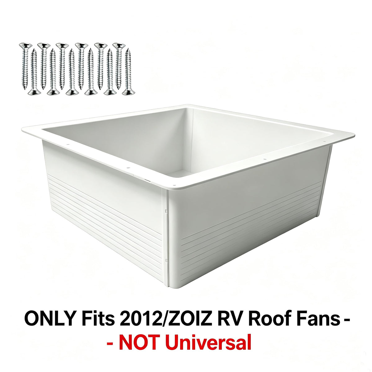 RV Roof Vent Trim Ring White 4-Piece X196