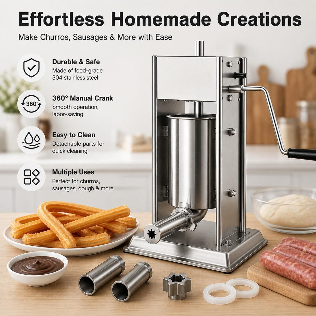 3L 304 Stainless Steel Sausage Stuffer & Churro Maker D626935