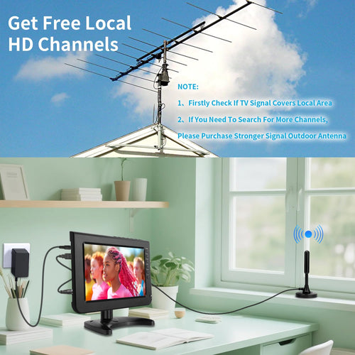 10.1inch Portable TV 720P Screen with Antenna and Digital ATSC Tuner M75840