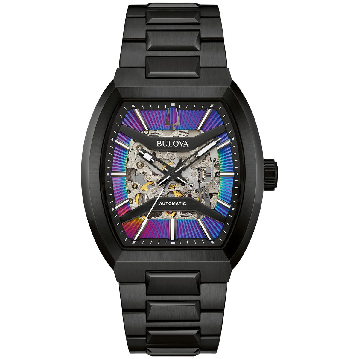 Automatic Multicolor Dial Black Stainless Steel Watch 40mm W70409