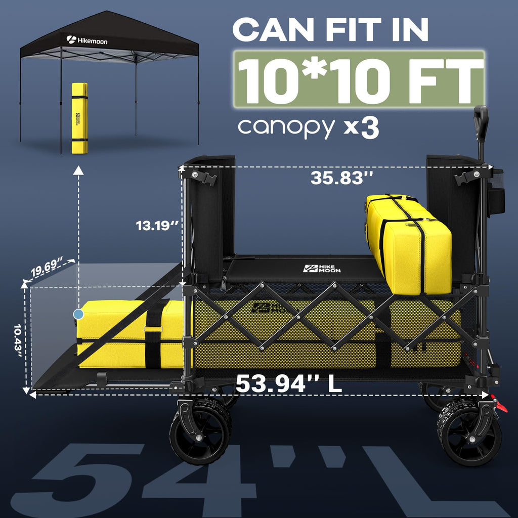 Collapsible Wagon with Extended Tailgate, Black K302