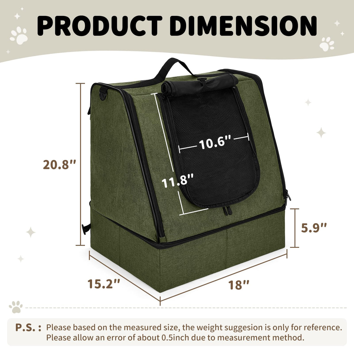 Portable Cat Litter Box with Waterproof Bag and Lid O6136