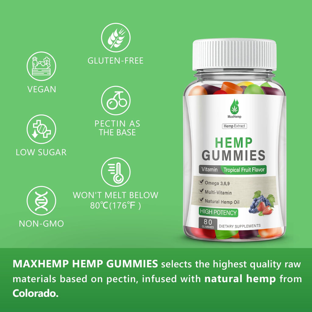 Organic Hemp Gummies 4 Pack Vegan F436