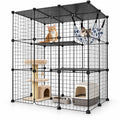 Large 3-Tier Metal Wire Cat Cage N667002