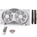 Twin Window Fan with Remote Control, Reversible, 9 inch, 3 Speed Z269451