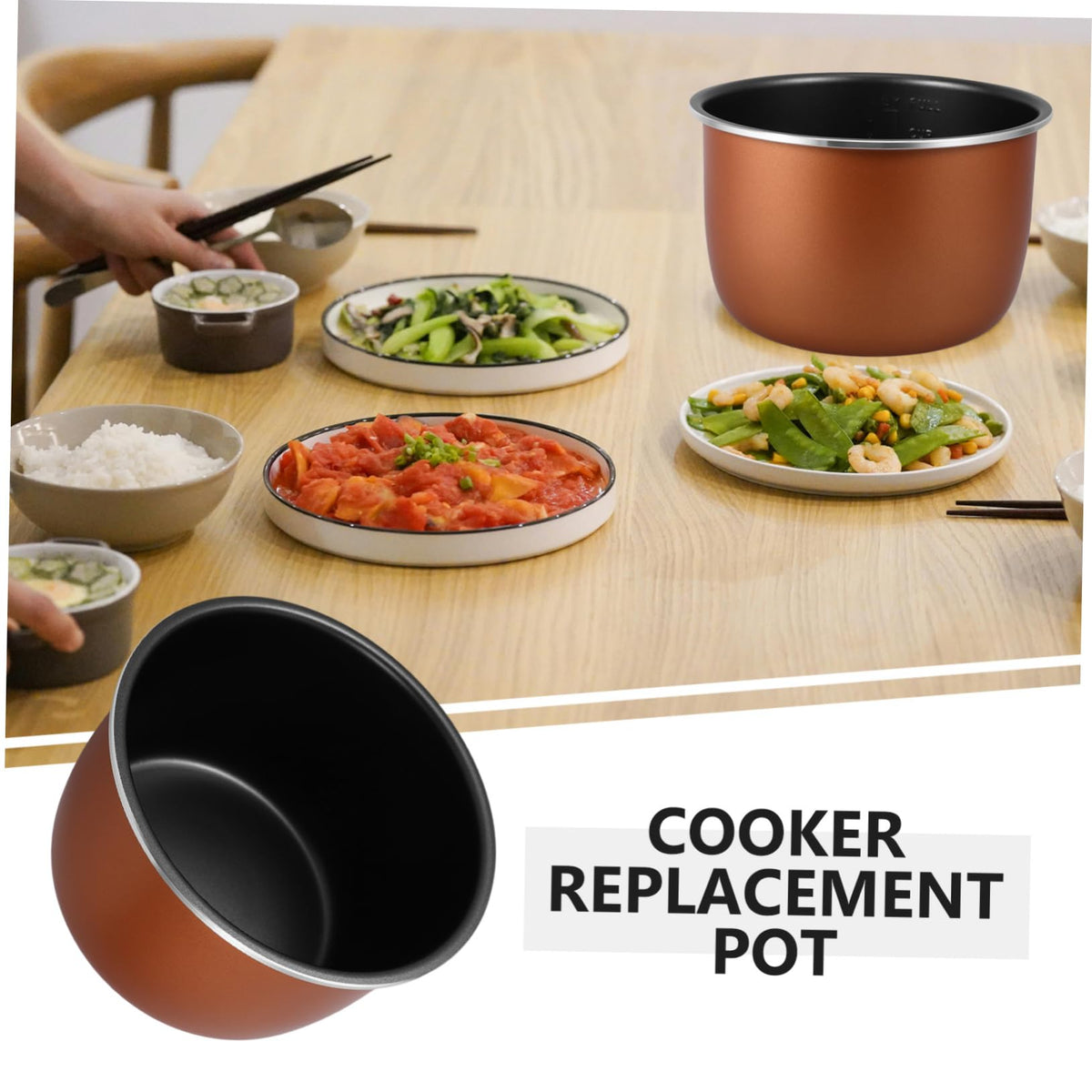 Aluminum Alloy Non Stick Electric Pressure Cooker Inner Pot E7461