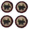 Bear Silhouette Braided Coasters Set of 4 X752