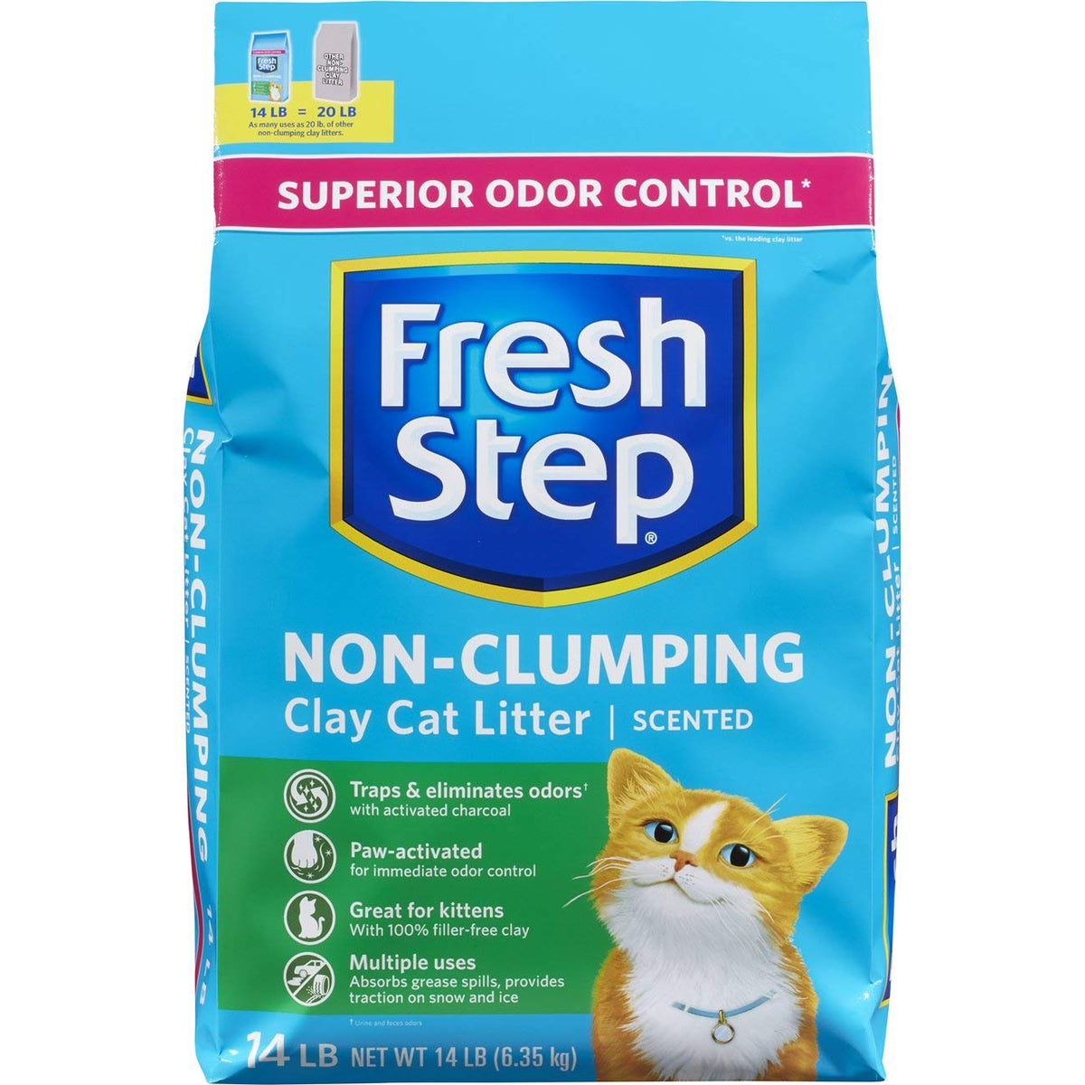 Non Clumping Cat Litter With 7-Day Odor Control, 14 lb. Bag T315