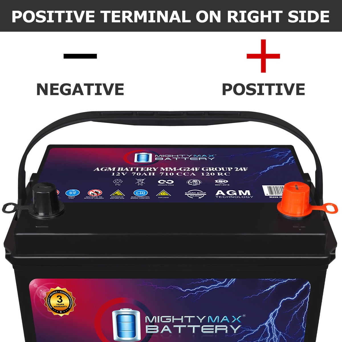 12V 70Ah AGM Replacement Battery J9372