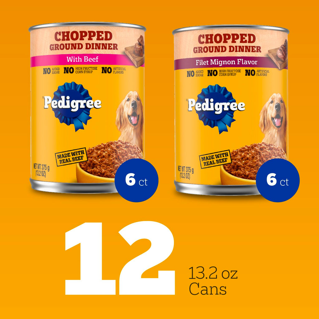 Beef Ground Dinner Wet Dog Food 13.2 oz 12 Count Q91214