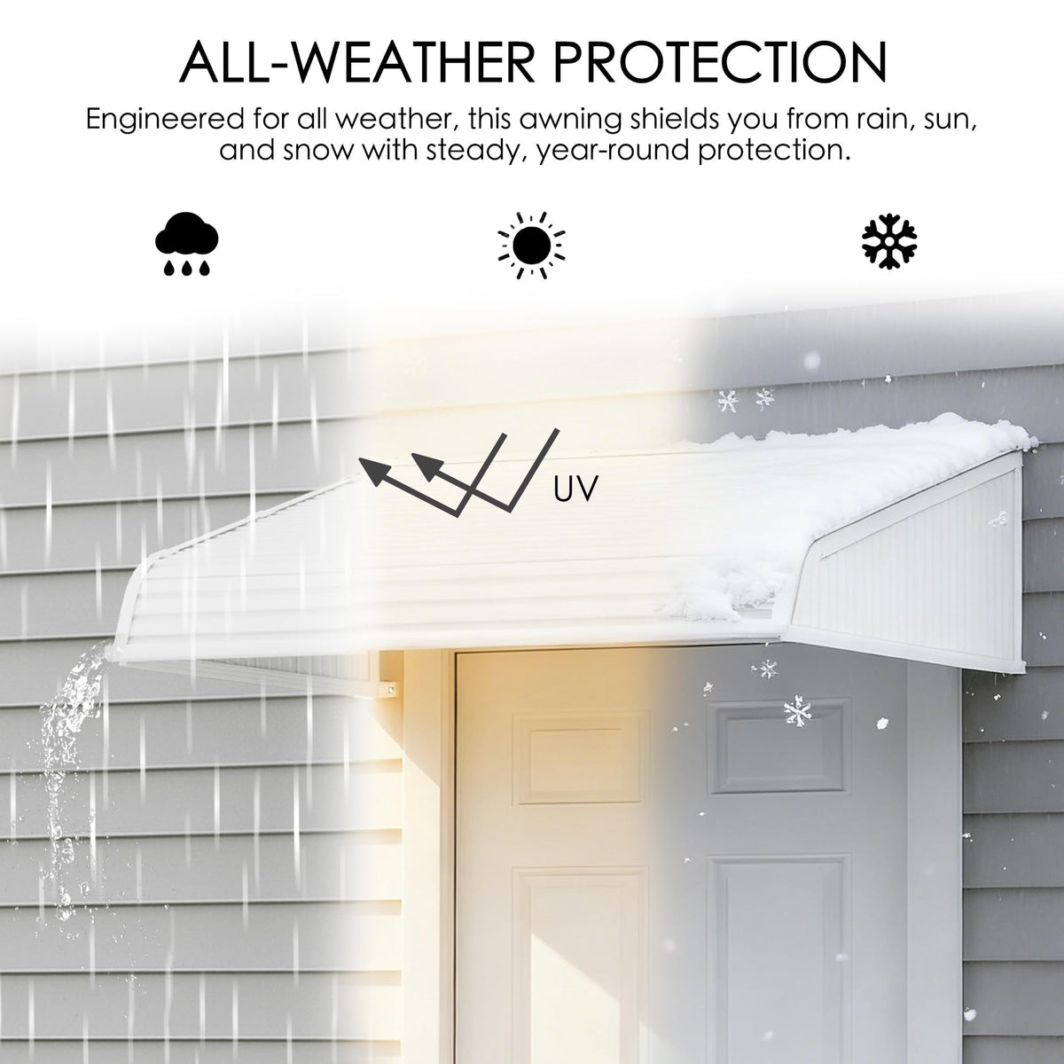 Window Awning with 2 Side Wings S68214