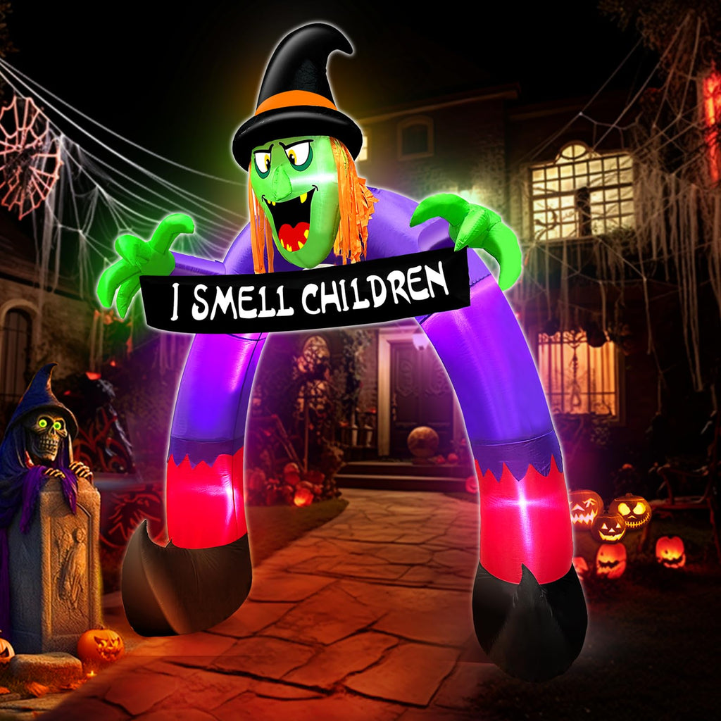 8Ft Halloween Inflatable Witch Archway S471