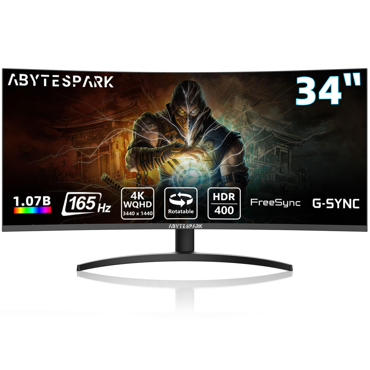 34 Inch Curved Ultra Wide WQHD Gaming Monitor 165Hz 1ms HDR400 U926411