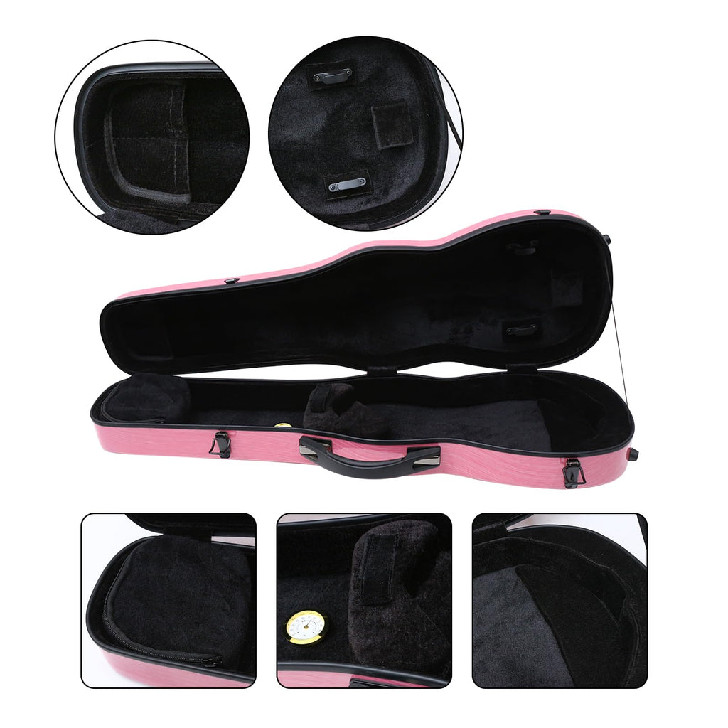 4/4 Full Size Carbon Fiber Hard Violin Case with Hygrometer X9507