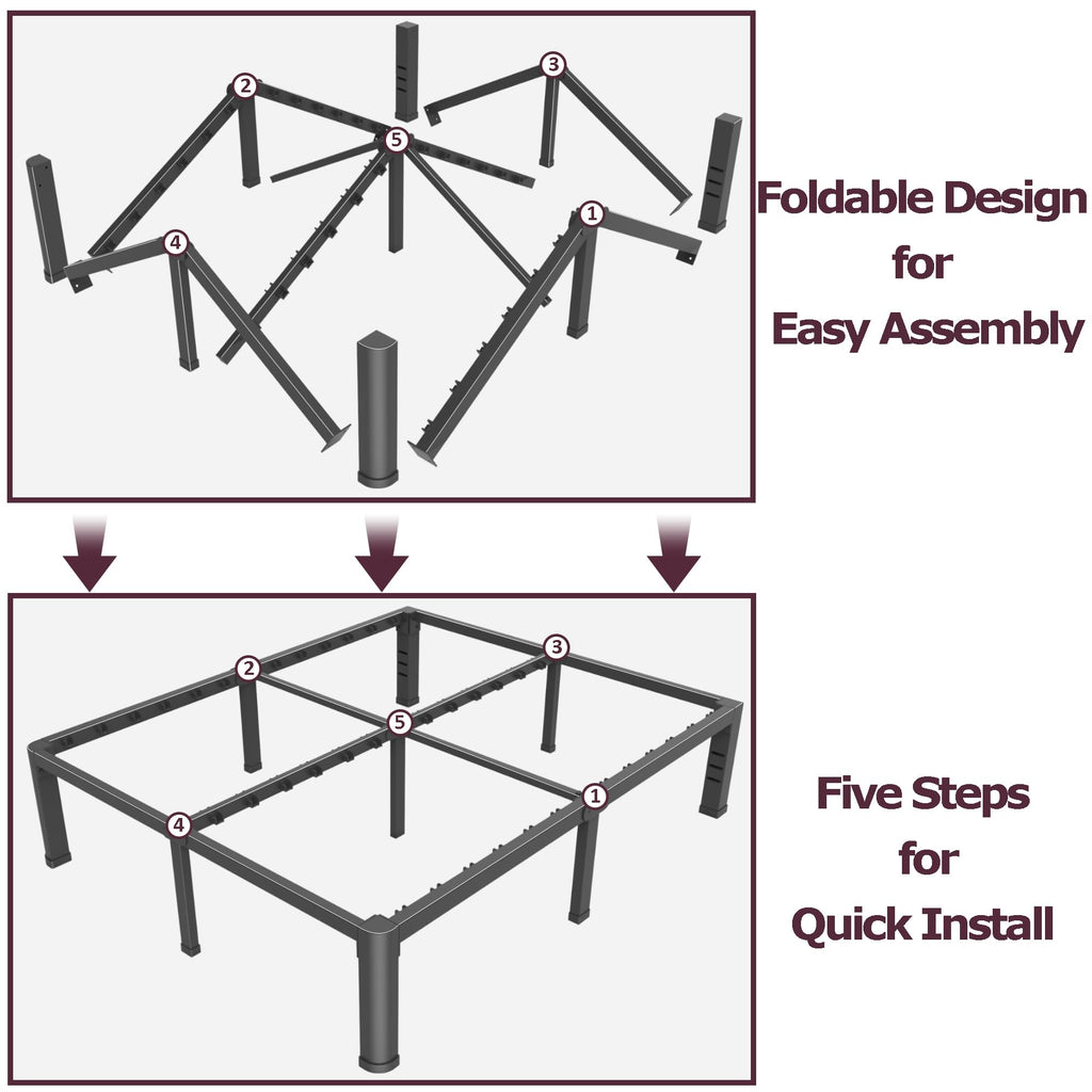 18 inch Queen Metal Platform Bed Frame N412