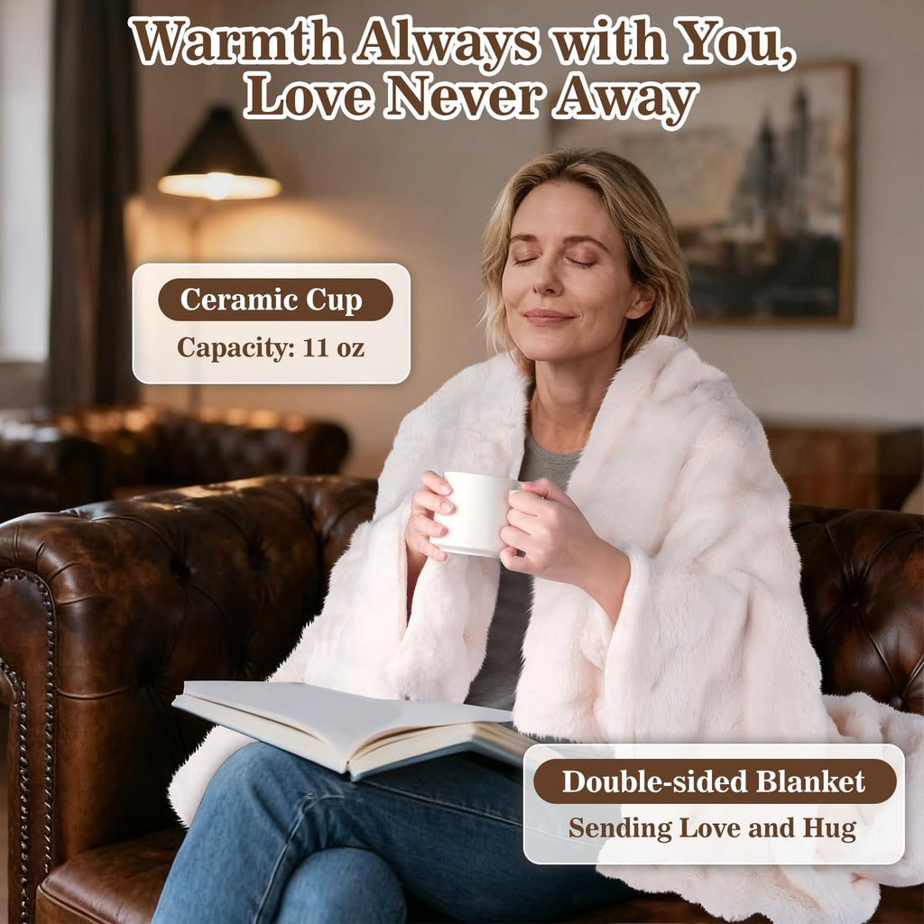 Get Well Soon Gift Basket with Blanket, Mug, Teddy Bear, Aromatherapy F7938