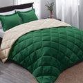 Forest Green King Size Reversible Down Alternative Comforter Set W613