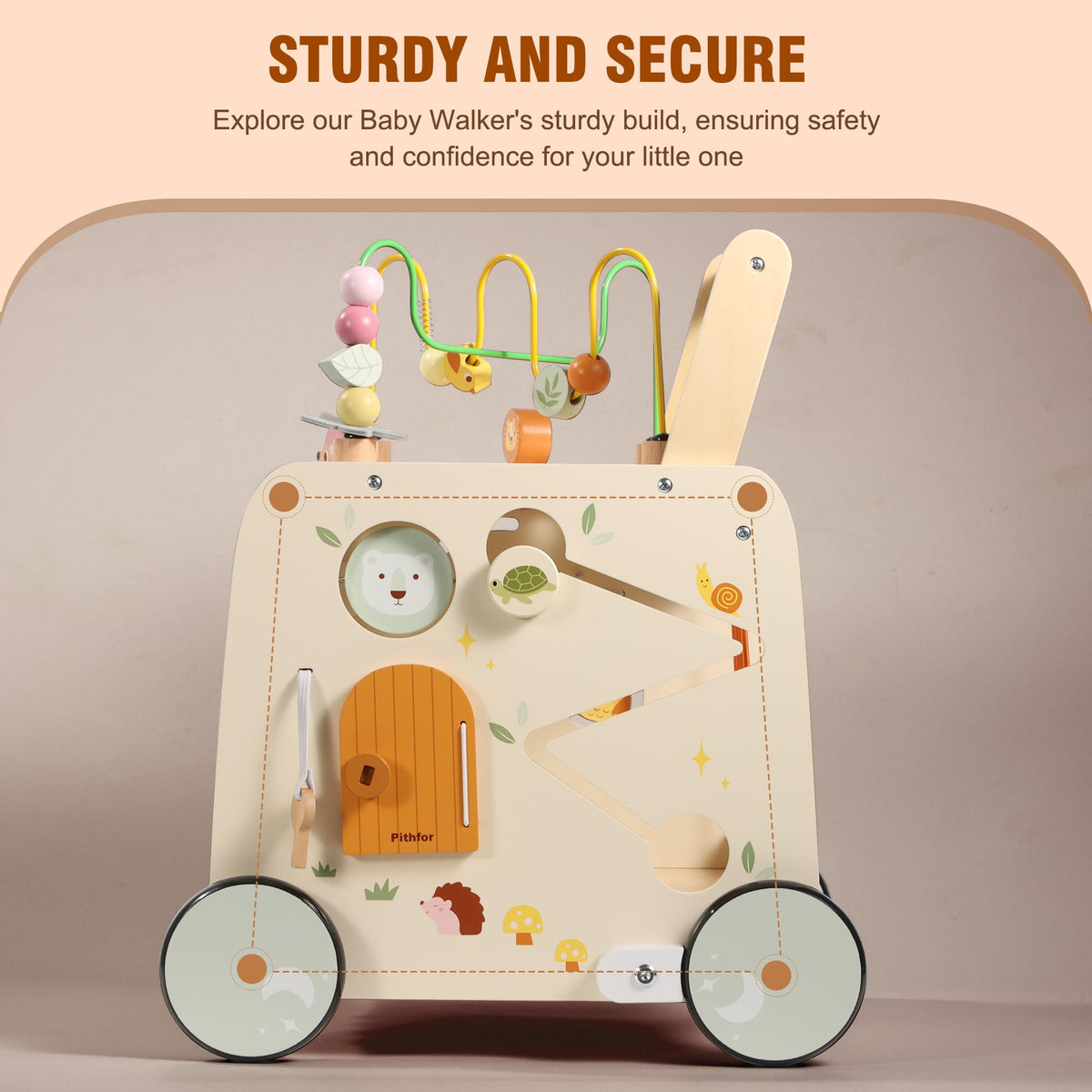Wooden Activity Cube Push Walker N479061