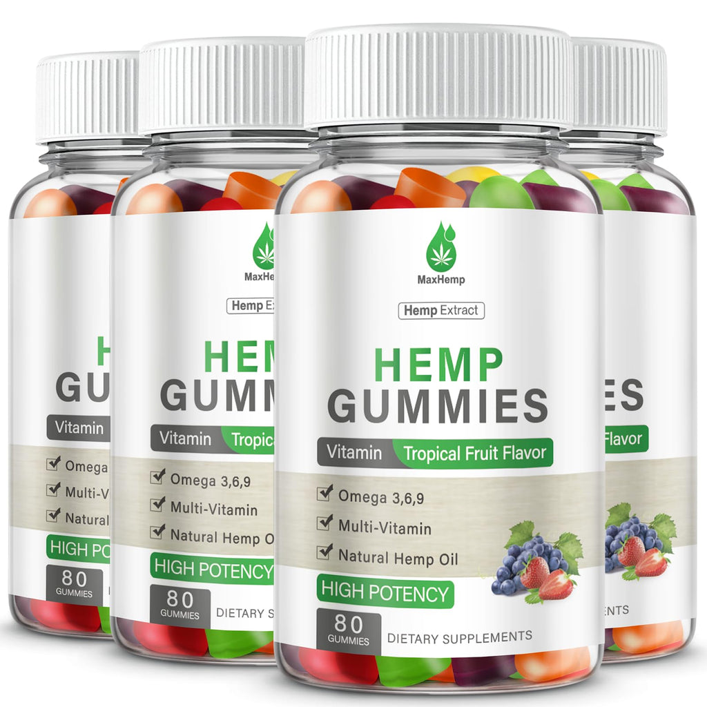 Organic Hemp Gummies 4 Pack Vegan F436