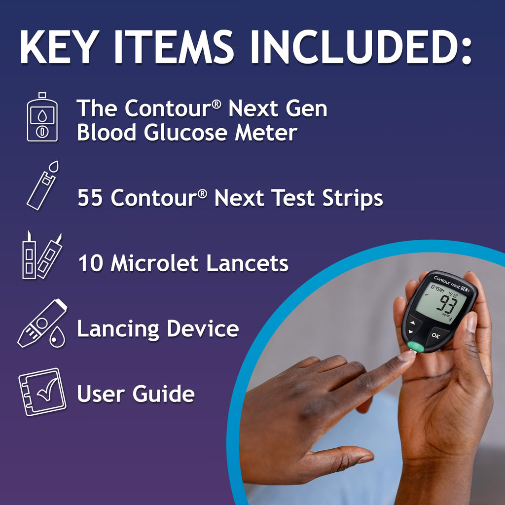 Blood Glucose Monitoring System + 55 Test Strips E226