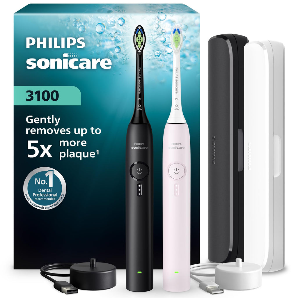 Black & Light Pink 2 Pack Electric Toothbrush A3266