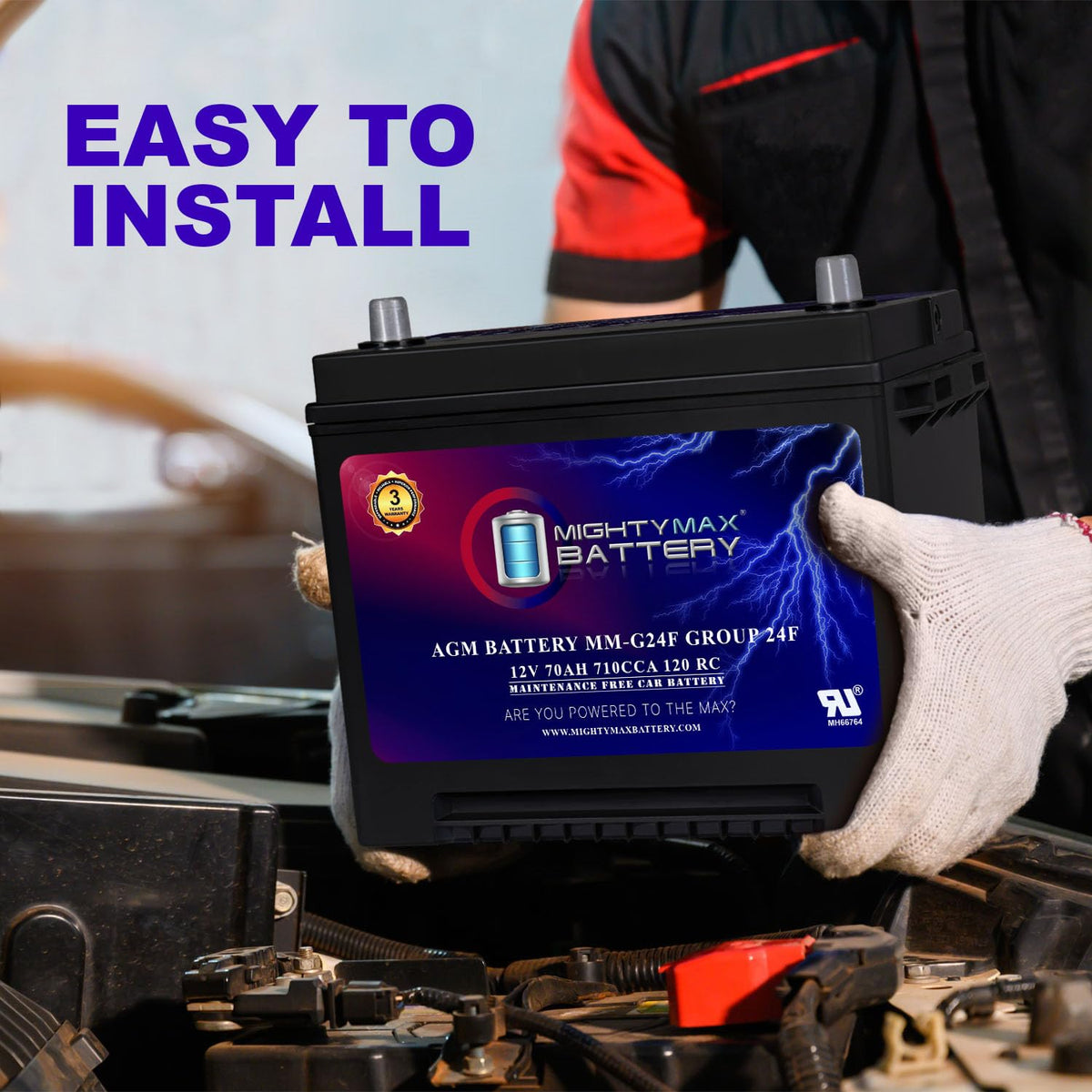 12V 70Ah AGM Replacement Battery J9372