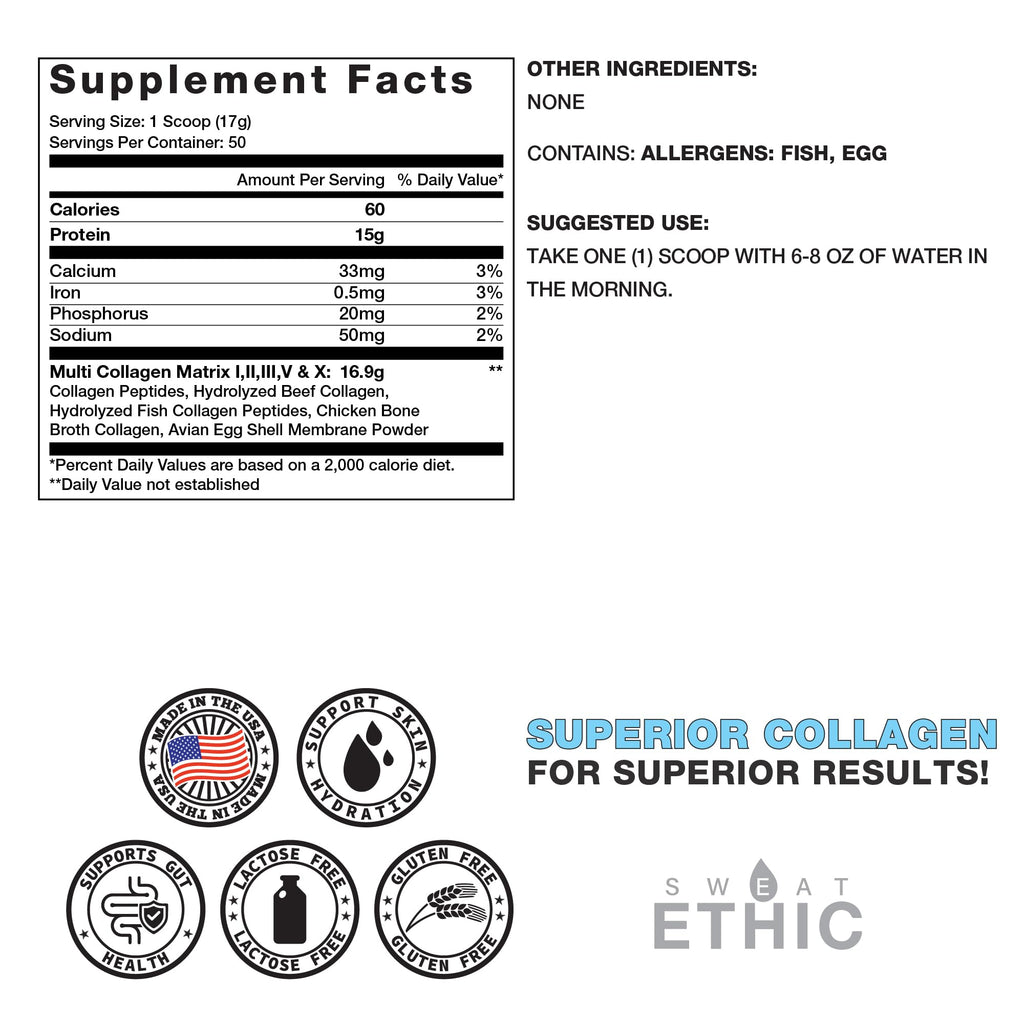 Unflavored Hydrolyzed Collagen Peptides Powder D1384