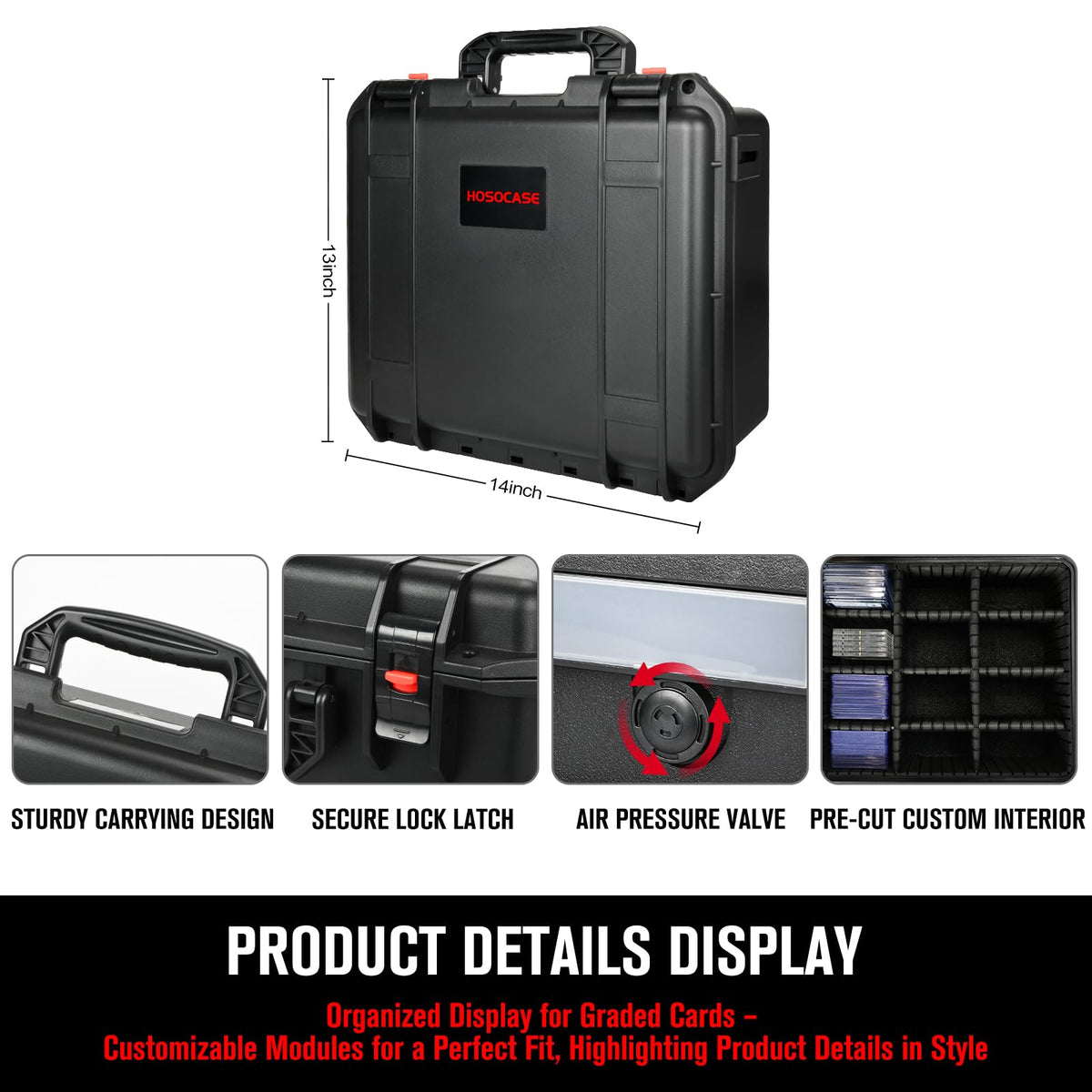 Graded Card Storage Box with 9 Dividers H581149