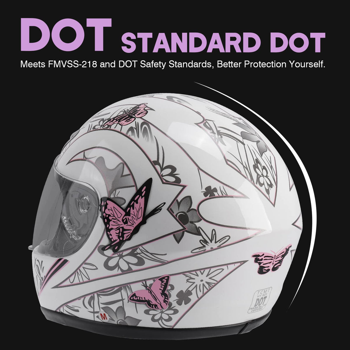 Full Face Motorcycle Helmet DOT Matte N5963