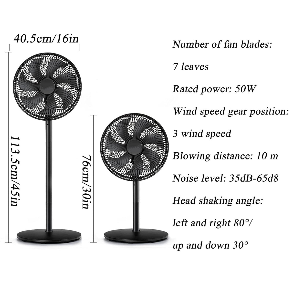 16 Inch Oscillating Pedestal Fan V621
