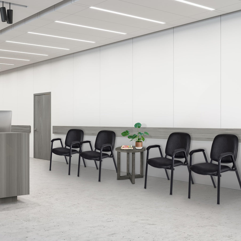 Vinyl Stacking Chair with Arms J7646