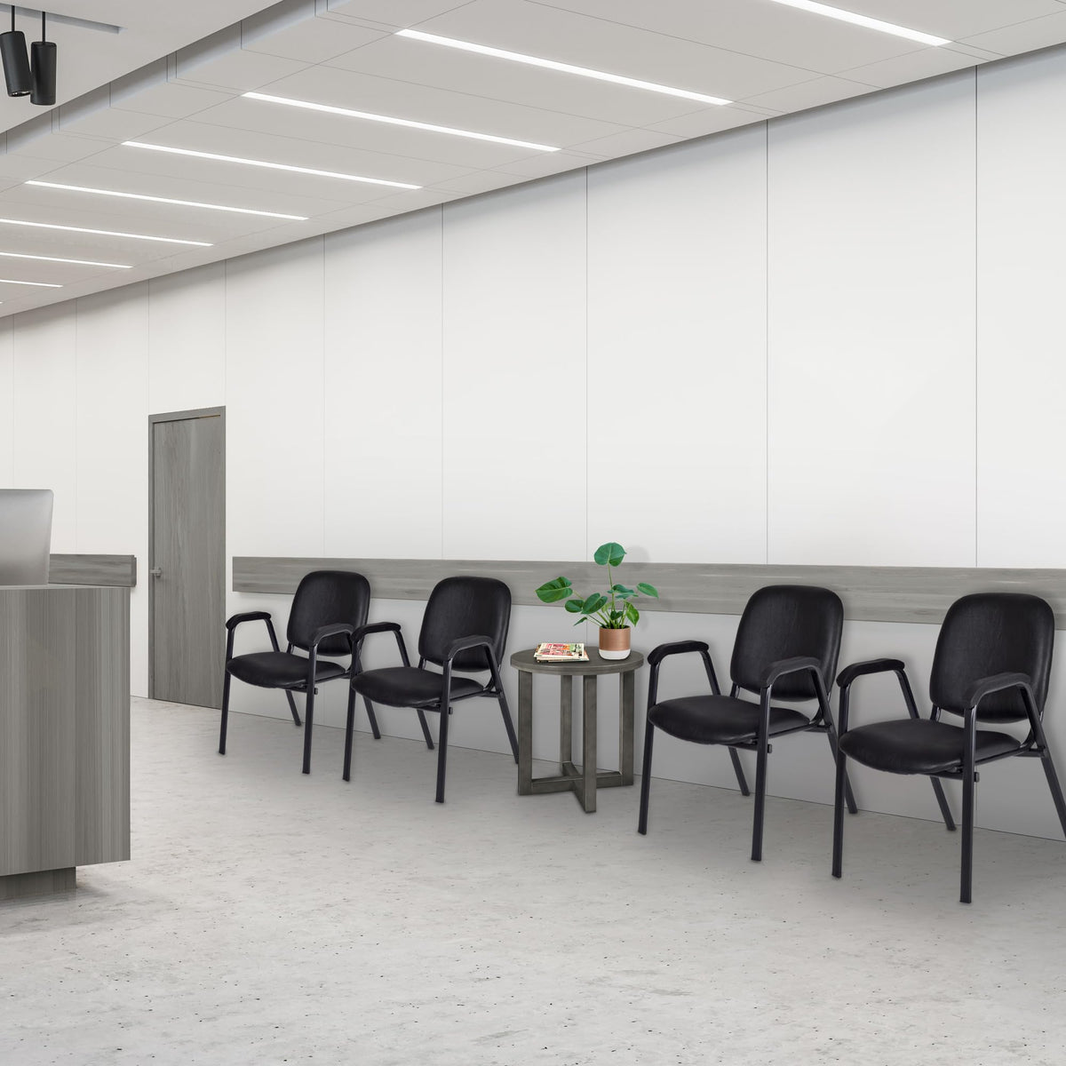 Vinyl Stacking Chair with Arms J7646