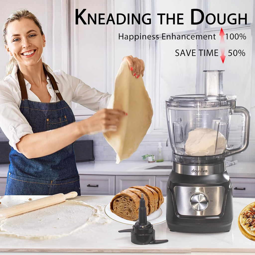 8-Cup Food Processor & Blender Combo, 1000W, Black T846514