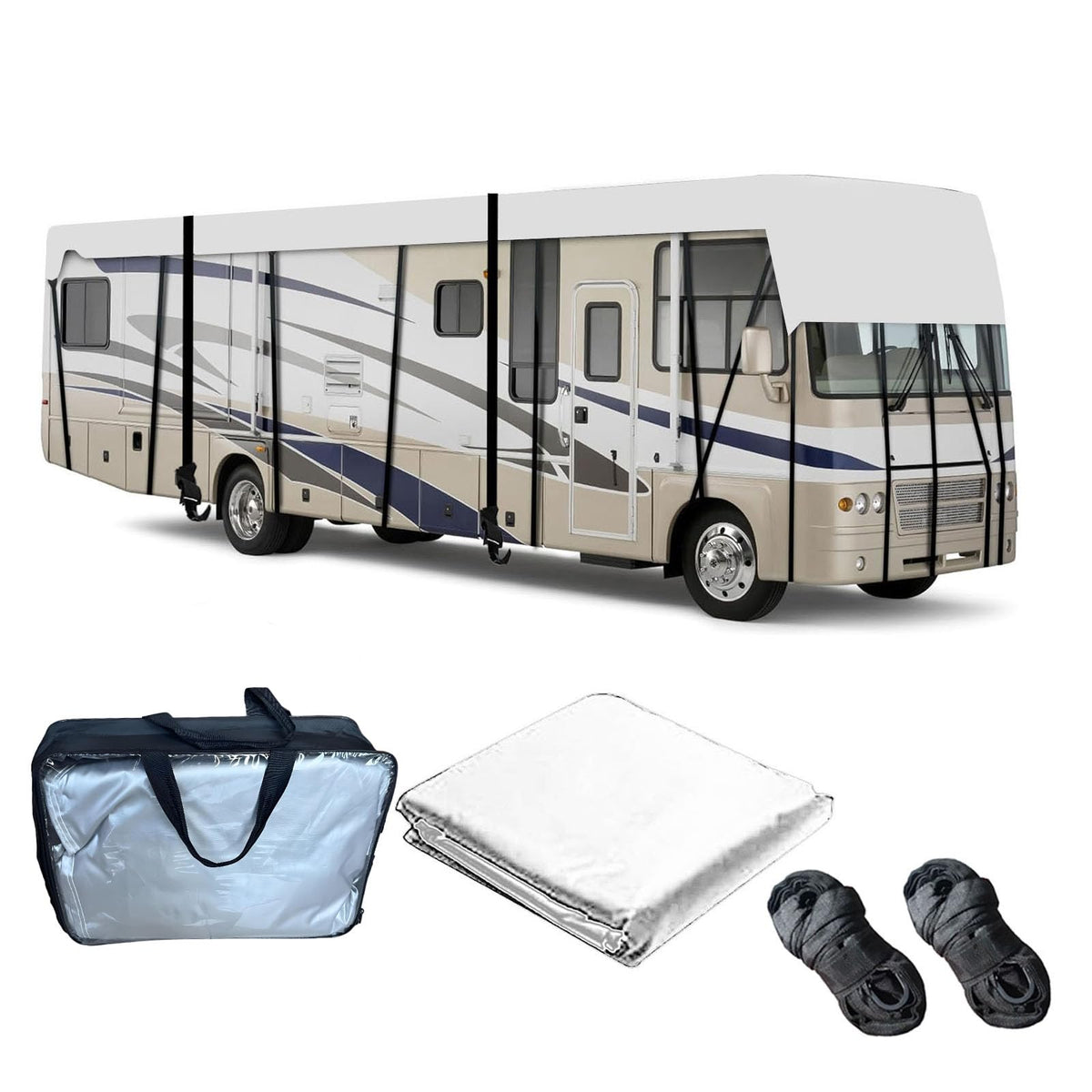 3.3m Camper Cover 210D Oxford Cloth Grey W903974