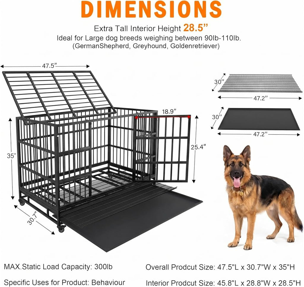 48" Heavy Duty Dog Crate G1803