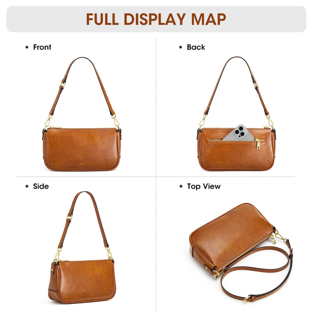 Leather Crossbody Bags with 2 Straps Z8880