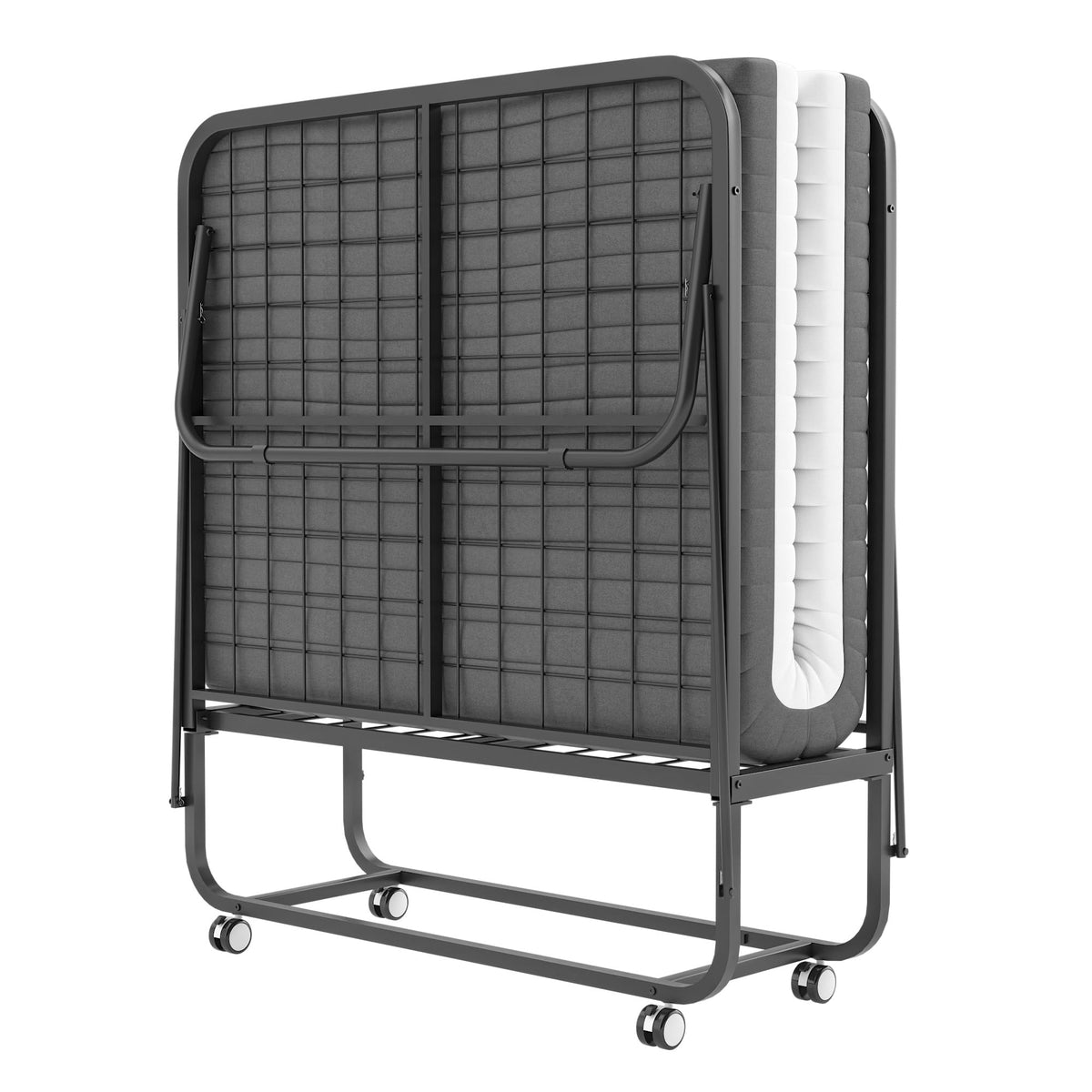 Folding Bed with Mattress 75''x31'' 5 Inch Memory Foam Metal Frame F27887