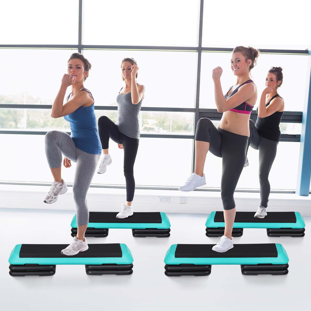 43" Adjustable Aerobic Stepper Bench with Risers W692624