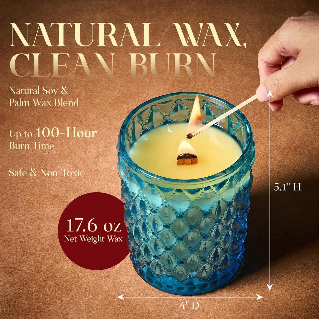 16.6oz Wood Wick Soy Wax Scented Candle Y4687